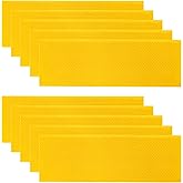 Beehive Wax Coated Foundation Sheet,5-5/8-Inch Medium Beeswax Foundation Sheets,10 Pcs Plastic Bee Hive Foundation Sheet,Beehive Foundation Sheet Fit Medium Frame Beekeeping Supply