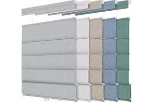 Doing-X Cordless Roman Shades for Windows Blackout Top Down Bottom Up Roman Window Shades Custom Black Out Light UV Protection, Privacy, Thermal Insulation Roman Blinds for Home(31" W x 59" H) Gray