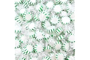 LAETAFOOD Starlight Spearmint Mints | 1 Pound Bag - Approx. 85 Count | Old Fashioned Hard Candy | Individually Wrapped Christmas Candy for Office Bowls & Holiday Buffets