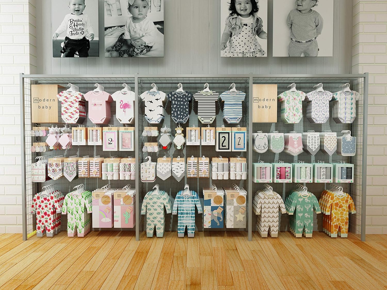 MODERN BABY Bath Robe for Boys & Girls Infant & Newborn 0-9 Months Cute Hooded Baby Bathrobe One Size Ultra Soft Feel: Baby