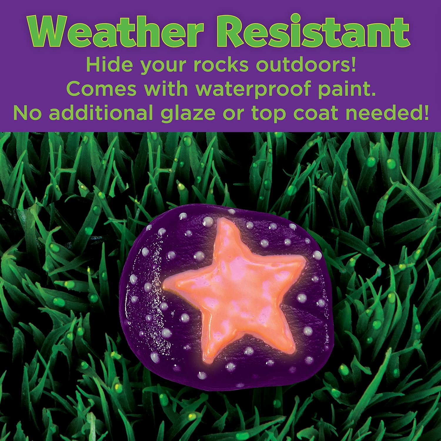 Creativity for Kids Glow In The Dark Rock Painting Kit - Paint 10 Rocks with Water Resistant Glow Paint - Crafts for Kids: Toys & Games