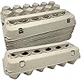 Cackle Hatchery Vented Paper Pulp Egg Cartons (12 Pack) - Holds 1 Dozen Chicken Eggs - Biodegradable & Compostable - Medium Size