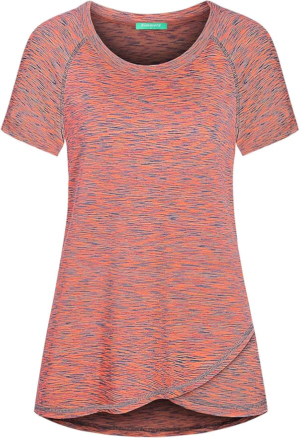 Kimmery Womens Long Sleeve V Neck Casual Flare Hem Tunic Top with Side