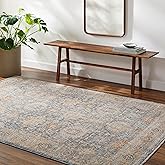 Livabliss Chicago Traditional Medallion Fringe Area Rug, 6'7" x 6'7", Blue/Beige