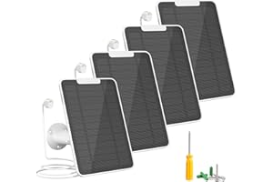 FOHOA Premium Solar Panel for Google Nest Camera, 5W Camera Solar Panel Power for Google Nest Cam Outdoor & Indoor (Battery Version), Special Made for Google Nest Cam, IP65 Waterproof, w/ 13ft Cable, 4 Pack