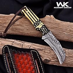 WOMBAT KNIVES Handmade Damascus Steel Lineman tools