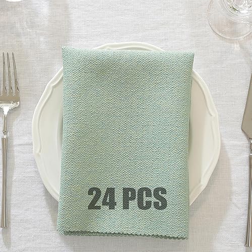 Cloth Napkins Set of 24 Reusable,UWWGKK 17x17 Inch Napkins Cloth Washable for Dinner, Restaurant,Wedding,Hotel