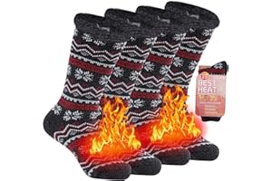 Sunew Warm Thermal Socks, Unisex Thick Insulated Heated Winter Heavy Crew Socks
