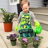 Cheerful Children Toys Kids Gardening Set with Apron Dino Unicorn Theme view 7