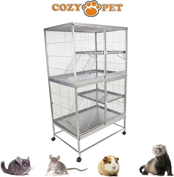 COZY PET Rodent Cage for Rat, Ferret, Chinchilla, Degu or other Small