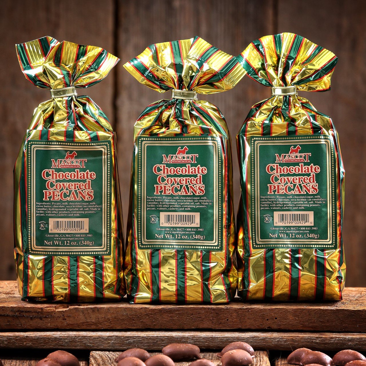 Mascot Pecan Gifts Smooth Milk Chocolate Covered