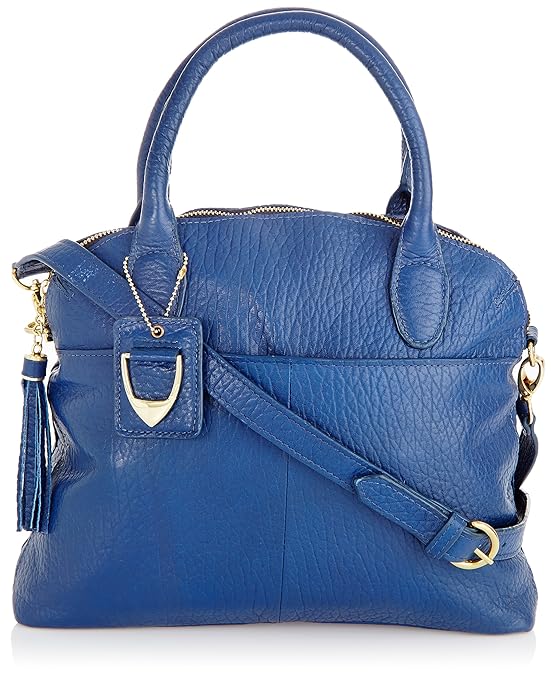 Buy Hidesign RamangaM Blue Leather Women's Satchel Handbag (Blue