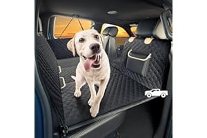 SHARLOVY XL Truck Back Seat Extender for Dogs, Hard Bottom Dog Car Seat Cover for Back Seat, Heavy Duty Dog Hammock for Aggressive Chewers, Waterproof Pet Seat Covers for Trucks, F150, Ram1500, Large SUV