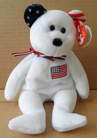 beanie baby with american flag