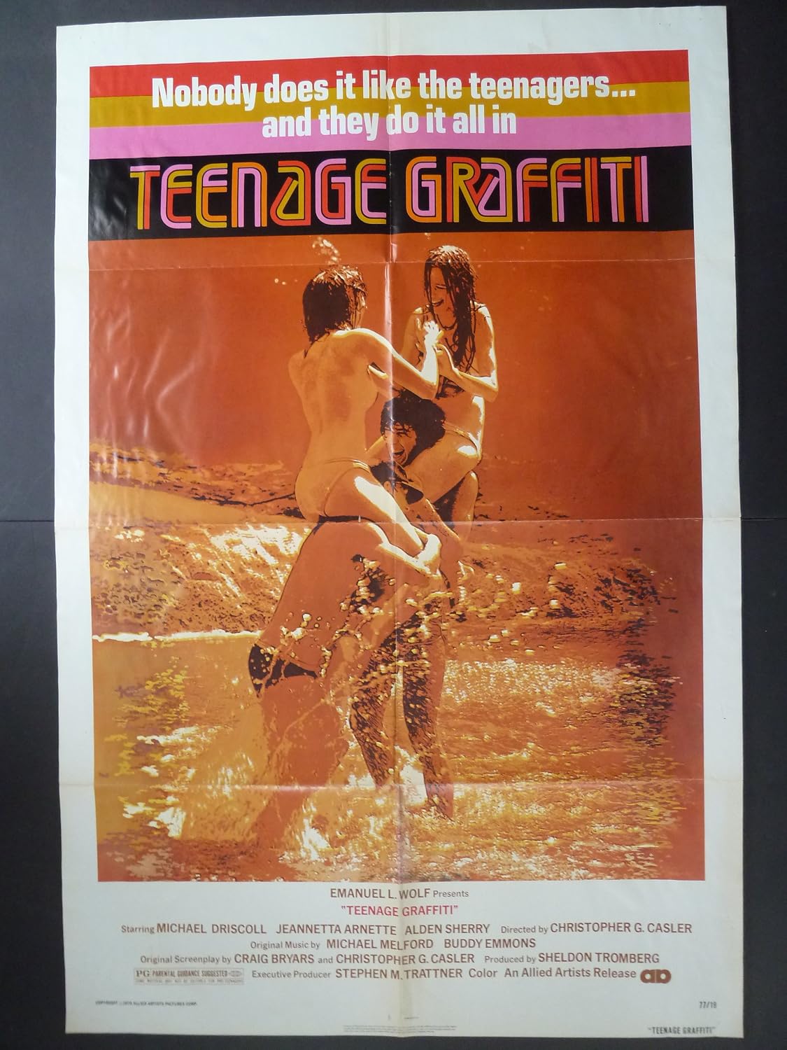 TEENAGE GRAFFITI Movie Poster 1977/ Michael Driscoll, Jeannetta ...