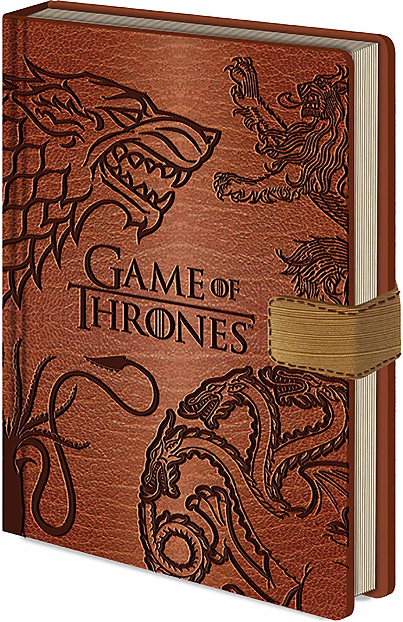 Game Of Thrones Notebook House Sigils Official Brown Premium A5