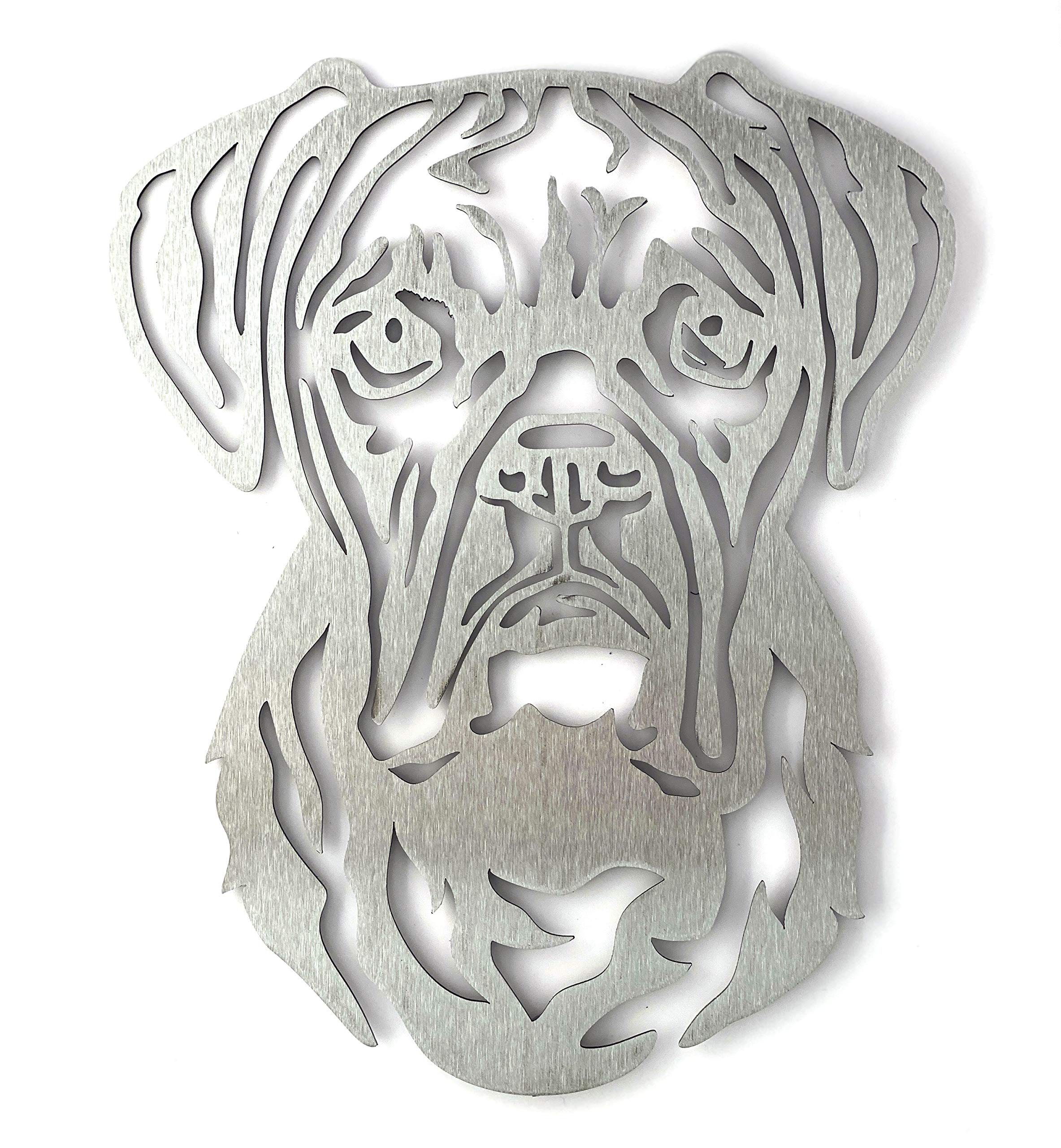 Image Industry Boxer Dog Garden Art Sculpture/Garden Ornament/Rusty Metal Dog/Metal Garden Sculpture/Metal Art (Medium 330mm x 270mm)