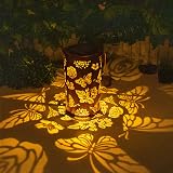 TickTime Rose Butterfly Solar Lanterns Hanging Outdoor Garden Decor view 9