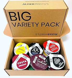 22 Tassimo T Discs Pods Variety / Selection Box: Coffee, Tea & Hot Chocolate Capsules in StormBrew Gift Box
