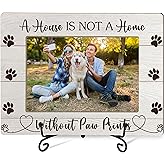 TNVDFNBR Dog Gifts Picture Frame with Iron Stand, Dogs Lovers Gift for Women or Men, Puppy Themed Gift for New Owners Photo Frame Horizontal Photo for Tabletop Display A-01