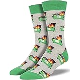 Dumpster Fire Men's Crew Socks Gray Heather