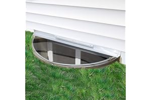 Window Well Supply - Polycarbonate and Aluminum Window Well Cover, Plastic Window Covering for Basement Windows, Window Guard, Plastic Covering for Windows, Heavy-Duty - (Sloped, 39"W x 16"L)