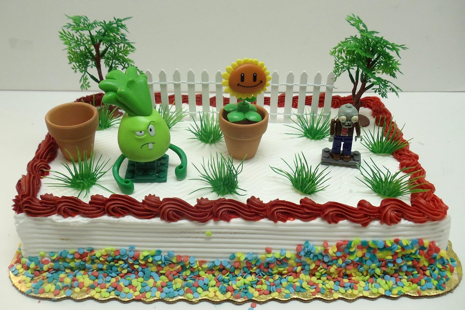 Buy Plants Vs Zombies Birthday Cake Topper Set Featuring 3 Random