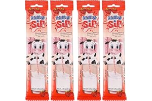 Milky Sip Magical Milk Straws - 4 Packs of 5 Pcs Each Strawberry Flavored Straws For Milk, 20 Milk Flavoring Straws for Kids. Makes Children Want and Love to Drink Milk
