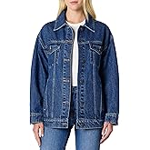 Amazon Essentials Women's Rigid Denim Oversized-Fit Trucker Jacket