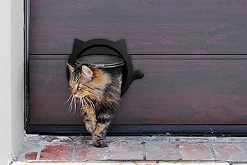 Lynx Chatiere Pour Chat Porte Animaux Domestiques Avec Verrouillage A 4 Voies Pour Portes Interieures Exterieures Mur Ou Bac A Litiere Pour Chat Cachee Installation Facile Rapide Blanc