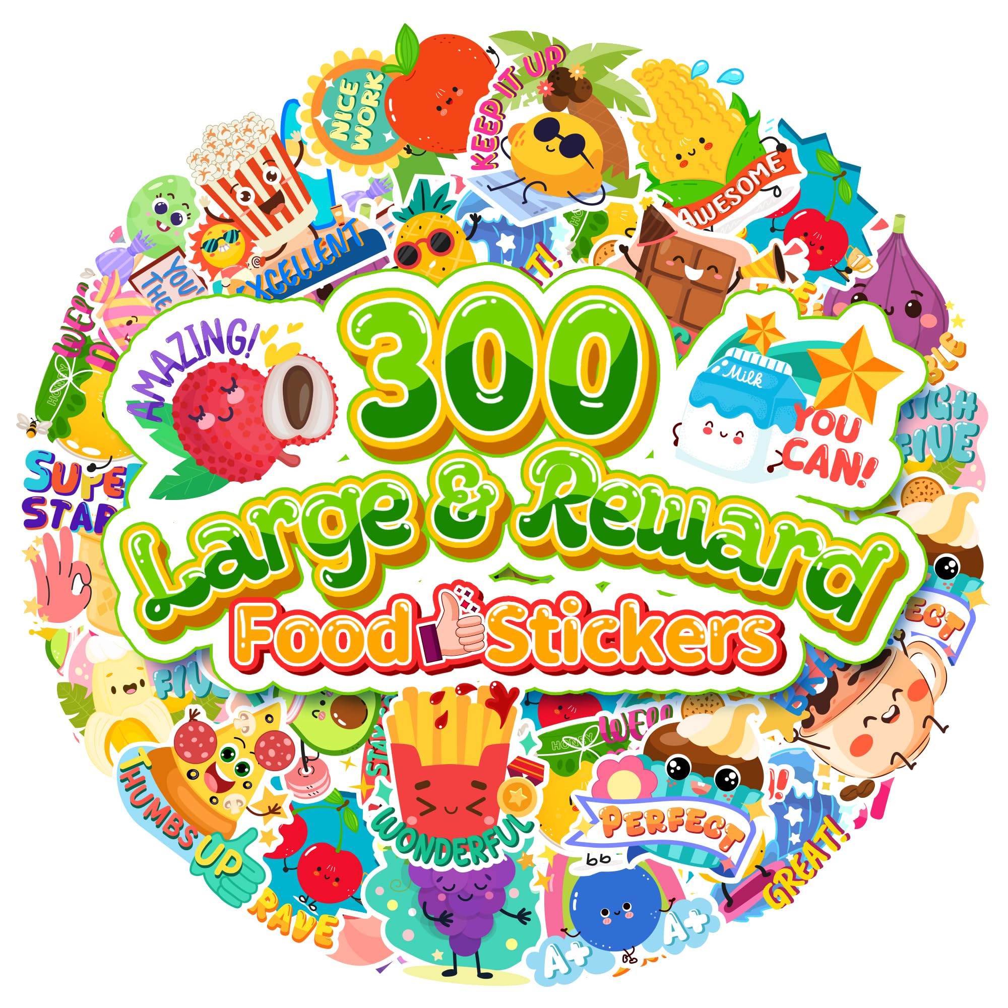 Photo 1 of 300PCS Large Scratch and Sniff Stickers, Scented Smelly Stickers for Kids, Bigger Motivational Reward Sticker with 25 Scents, Incentive Teachers Students Sticker Must Haves for Classroom School Supply