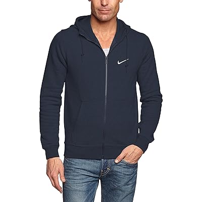 men's club swoosh full zip fleece hoodie