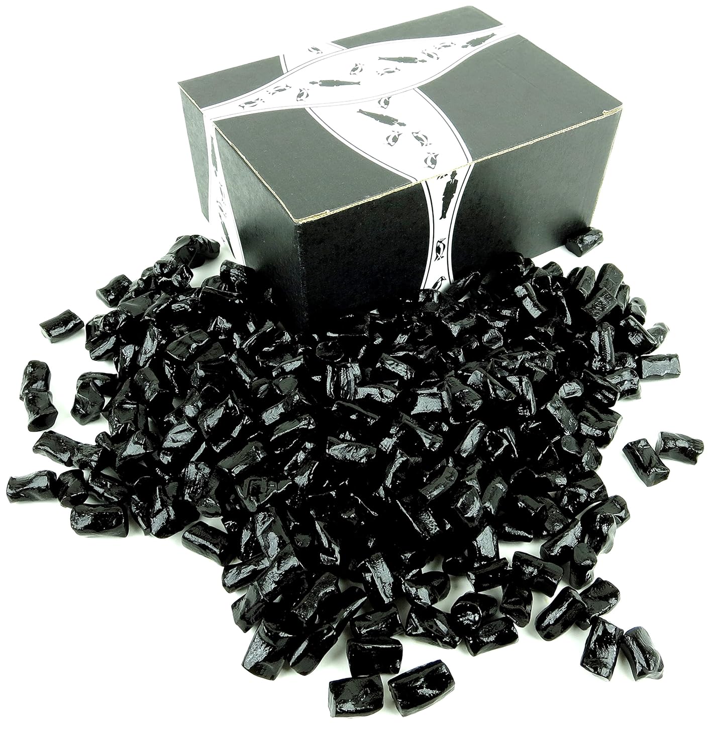 Amazon Com Finnska Sugar Free Black Licorice Bites 2 Lb Bag In A Blacktie Box Grocery Gourmet Food