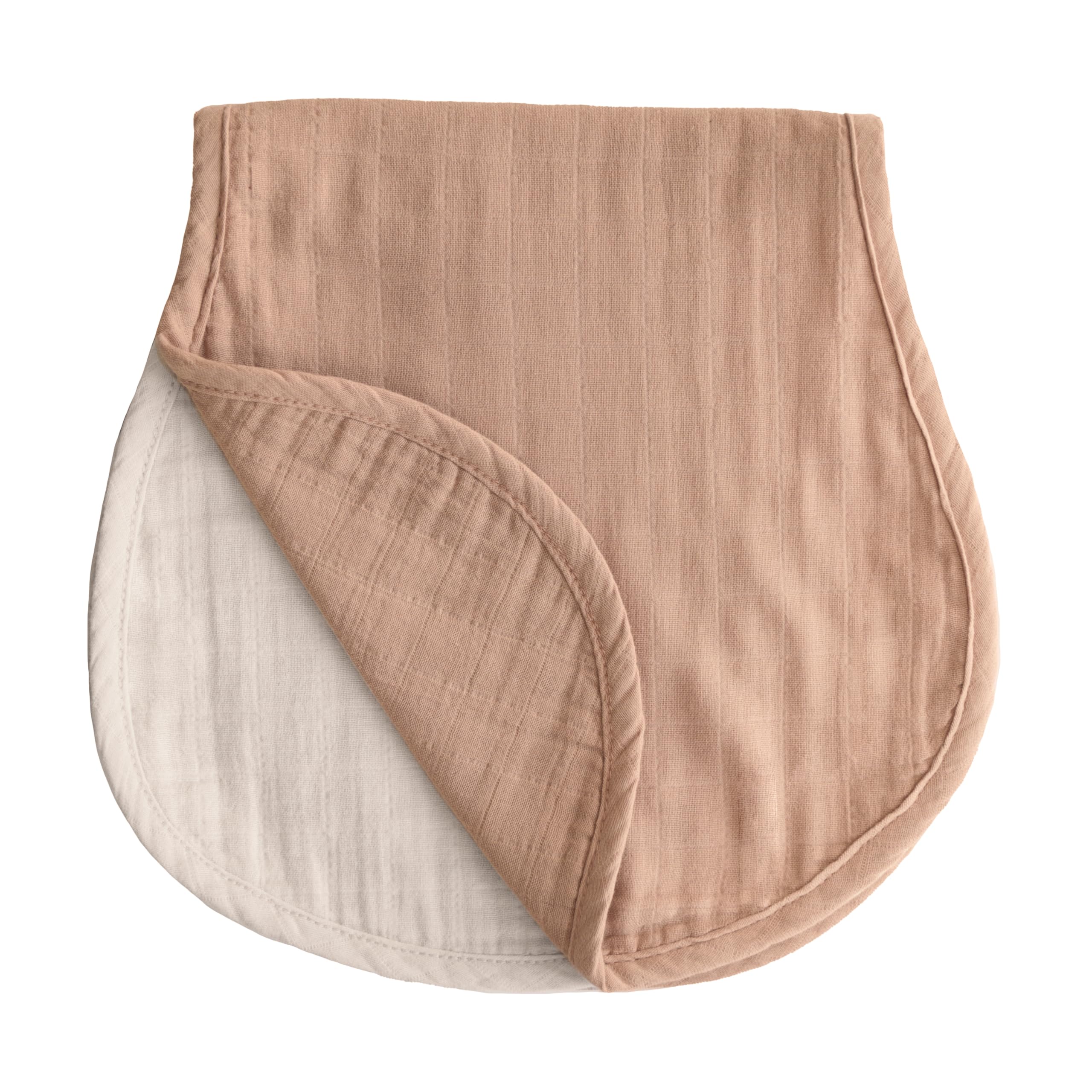 Mushie Muslin Baby Burp Cloth | Including: 2x Burp Cloths | Material: 100% Organic Cotton Washcloths | Pre-Washed Premium Absorbent | Baby Face Cloth (Natural/Fog)