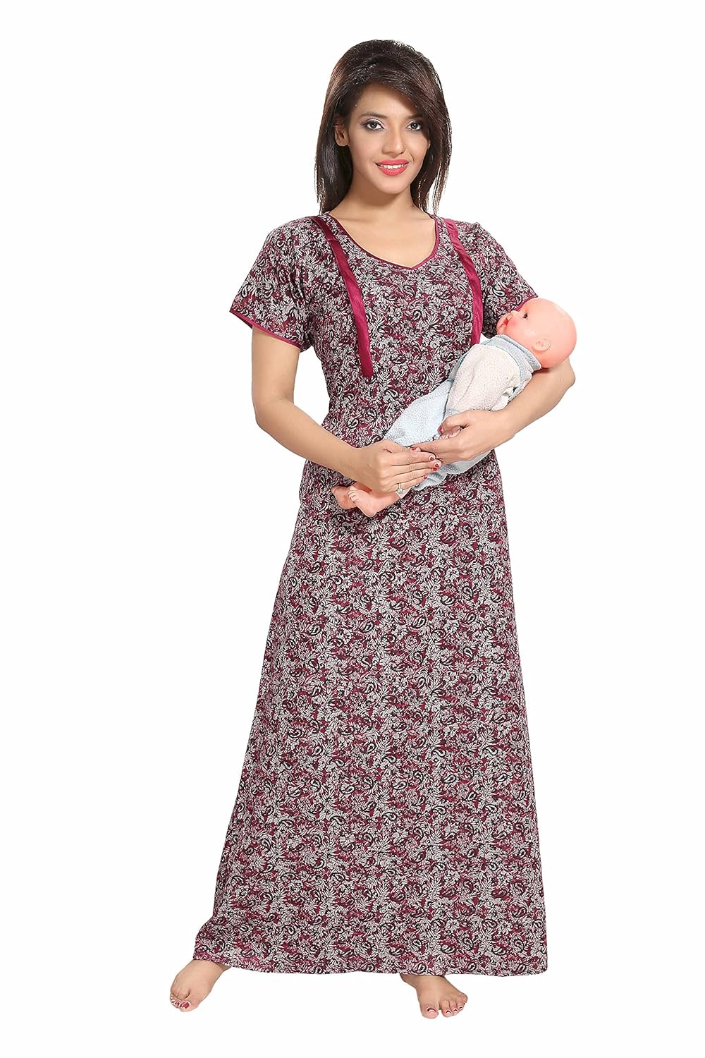 Buy Soulemo Wine Feeding Nighty 673AXL at Amazon.in