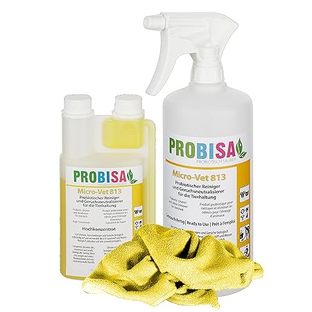 Geruchsneutralisierer Spray gegen Gerüche von Katzen-Urin, Hund, Nager und Haustiere (Set - Konzentrat ergibt 25 Liter gebrau