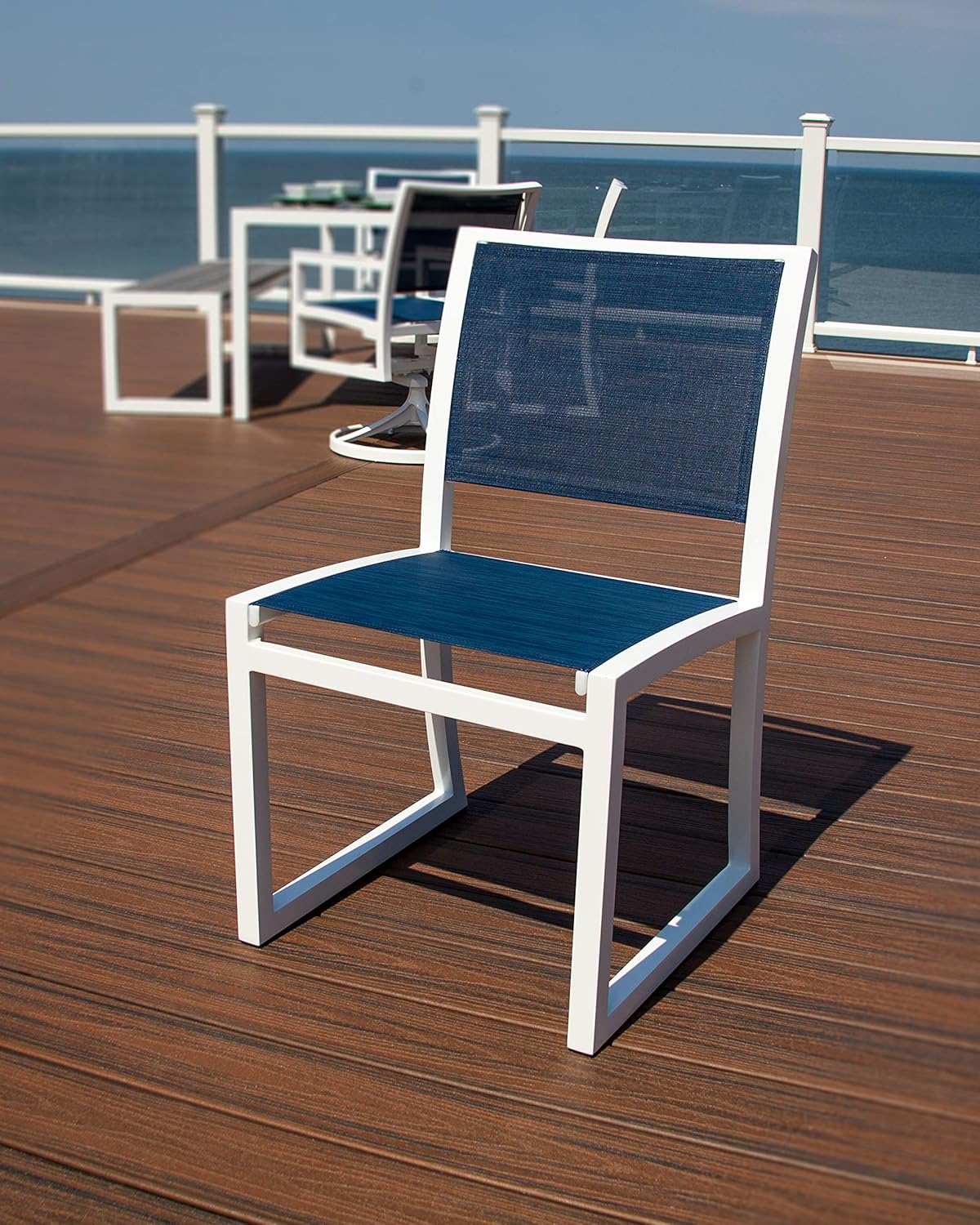 trex adirondack chairs near me on Trex Outdoor Furniture Cube Dining Side Chair In Satin Bronze Driftwood Patio Furniture Accessories Kolhergroup Patio Seating