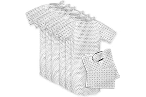 Magnus Care Hospital Gown for Woman & Men, Cotton Blend Fashionable Unisex Patient Gowns, Back Tie, Soft and Comfortable Fits Sizes up to 2XL - 6 Pack