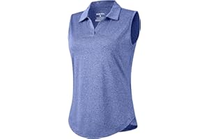 G Gradual Sleeveless Golf Shirts for Women Collared V Neck Tennis Tank Top Cooling Polo UPF 50+ Quick Dry Lightweight