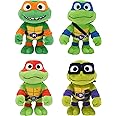 Mattel ​Teenage Mutant Ninja Turtles: Mutant Mayhem Plush Toys 4 Pack of 8 Inch Leonardo, Michelangelo, Raphael and Donatello, TMNT Movie (Amazon Exclusive)
