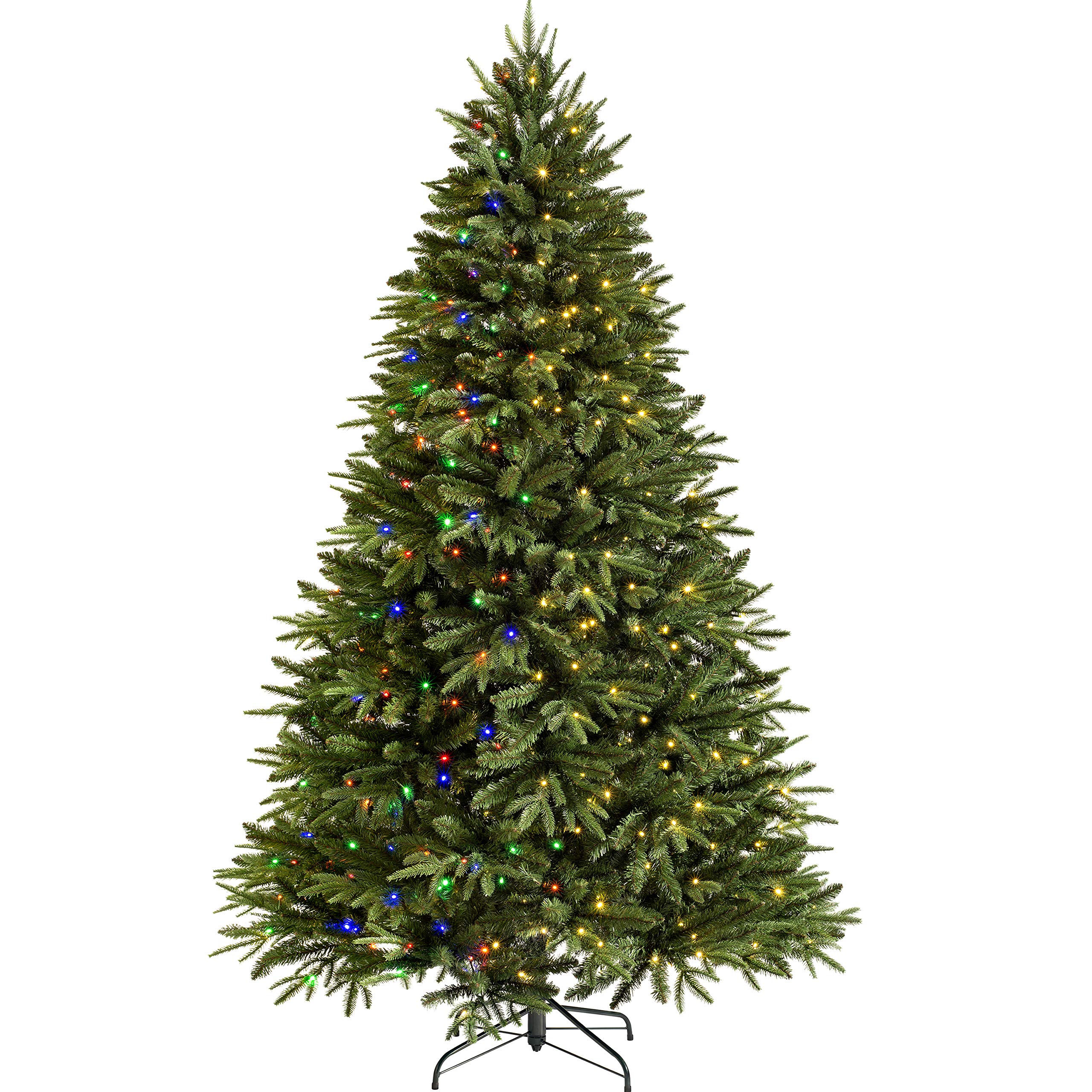 WeRChristmas Pre-Lit Grand Alaskan Fir Function Christmas Tree with 400 Multi Dual LED Lights, Green, 6 feet/1.8 m