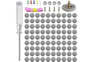 GOOSLA 90 Set Car Roof Headliner Repair Button Kit 362 pcs Auto Roof Snap Rivets Retainer for Car Roof Flannelette Fixed with Installation Tool and Fit Truck, SUV, UV, Car (Grey Grid)
