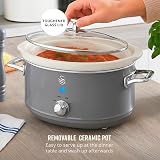Swan Retro Slow Cooker 3.5L 200W Grey 3 Temp Keeps Warm view 6