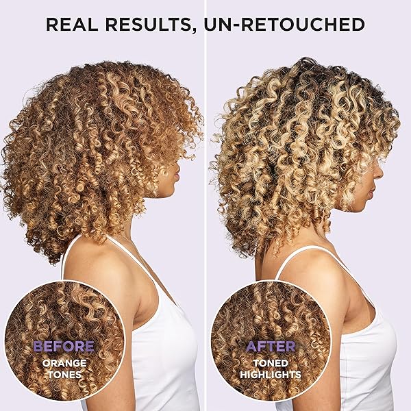 L’OREAL PARIS SULFATE FREE BRASS TONING PURPLE SHAMPOO FOR BLONDE, BLEACHED, SILVER, OR BROWN HIGHLIGHTED HAIR, EVERPURE, 6.8 FL OZ (PACKAGING MAY VARY)
