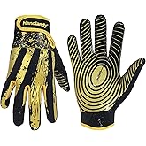 HANDLANDY Youth Football Gloves for Boys Girls, Sticky Wide Receiver Gloves for Kids, Junior Flag Football Gloves