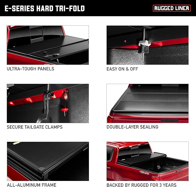 Amazon Com Rugged Liner E Series Hard Folding Truck Bed Tonneau Cover Eh Hrl05 Fits 2005 2016 Honda Ridgeline 5 0 Bed 60 Automotive