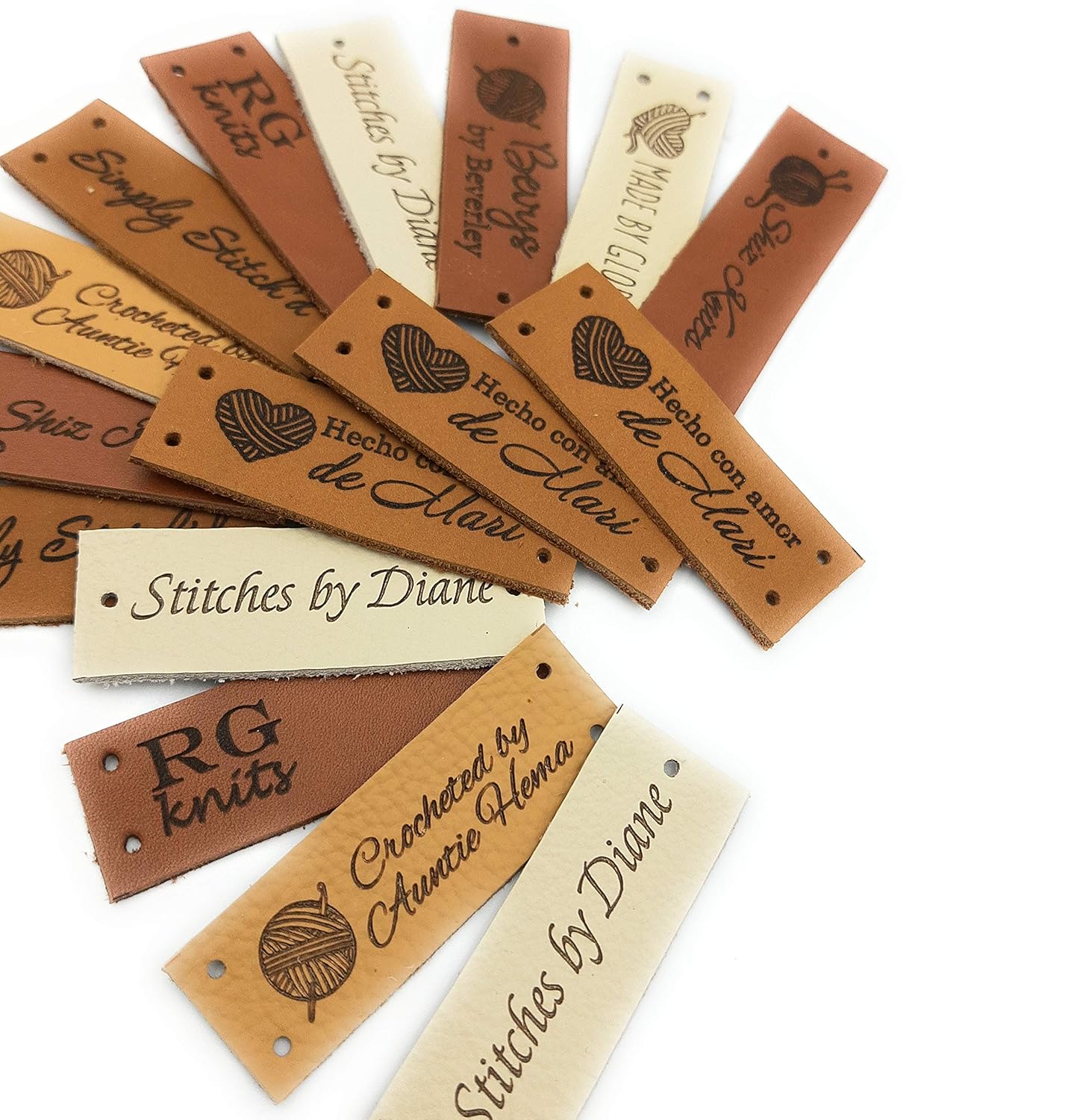 amazoncom leather labels for crochet labels for knitting custom