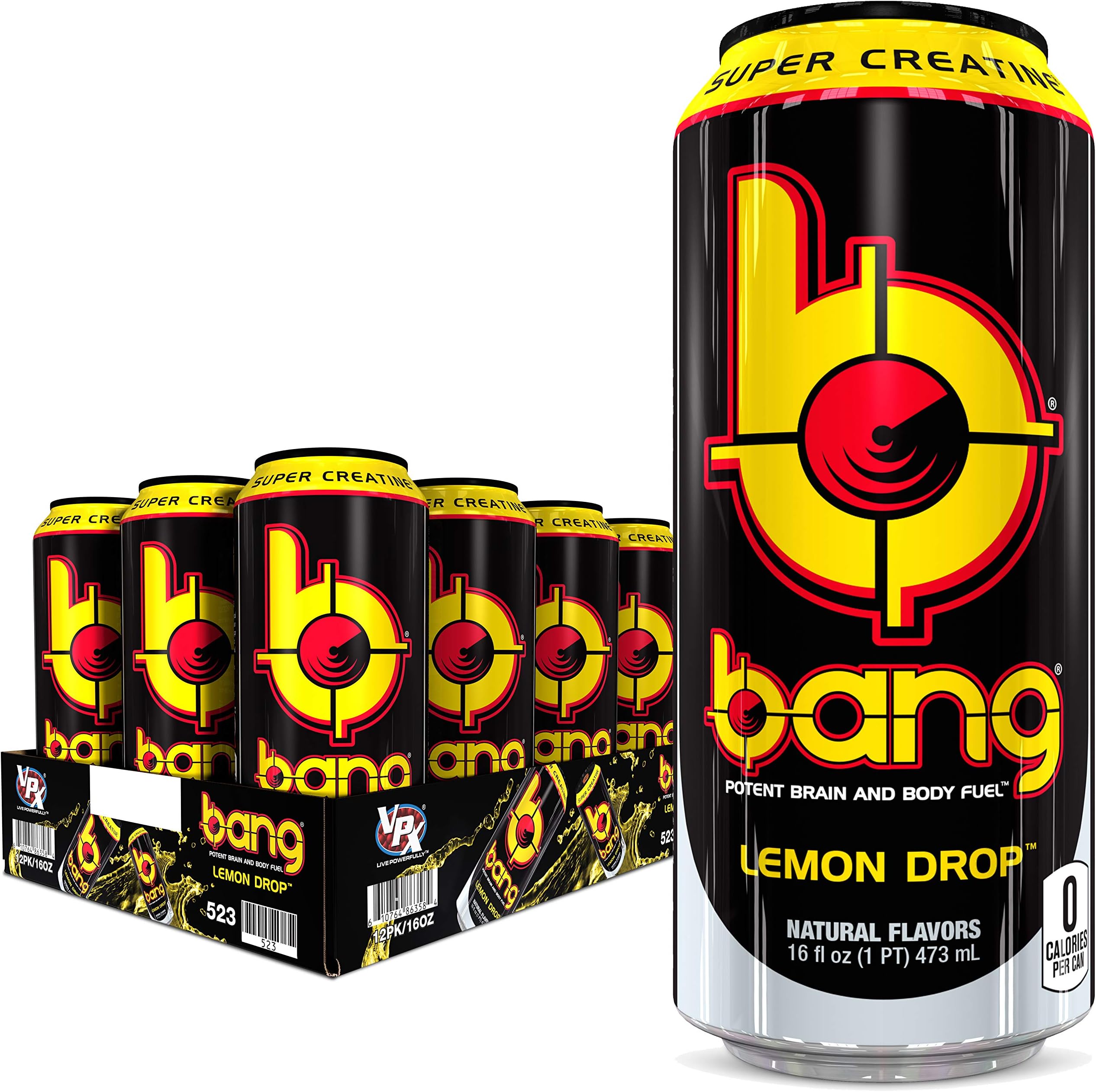 Vpx Bang, Lemon Drop, 16 Fl Oz (12 Count)