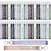 Roowest 120 Pcs Easter Christian Bible Verse Keychains Bulk Inspirational Scriptures Religious Gifts for Women Men