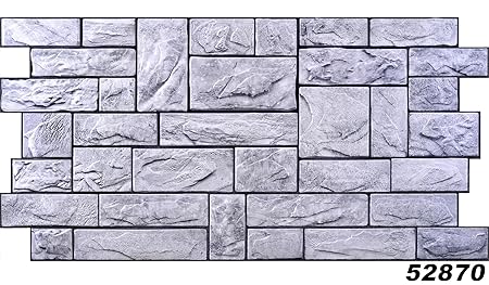 1 PVC Dekorplatte Steindekor Wandverkleidung Platten Wand 98x49cm, 52870
